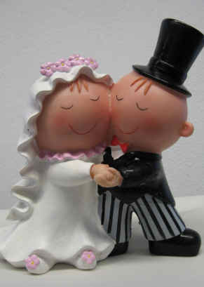 Figuren: Tanzendes Hochzeitpaar, Tortendekoration