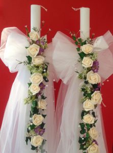 Wunderschöne Hochzeitskerze zur orthodoxe Feier!
