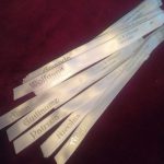Personalisierte Bänder für eine Hochzeitfeier!