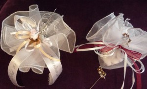 Jubiläums bonboniere, silberne Hochzeit Gastgeschenk