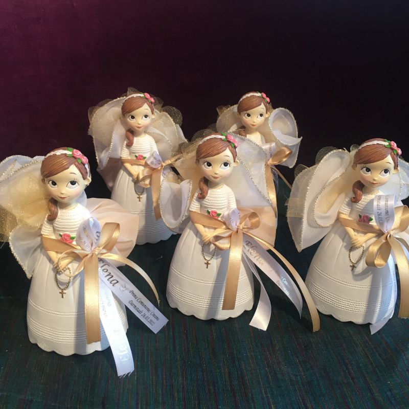 Erstkommunion Gastgeschenk mit Mädchen Figuren
