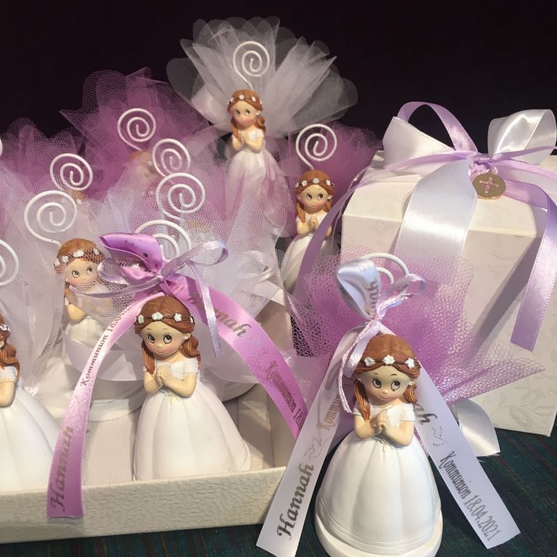 Gastgeschenk/Organzasäckchen flieder mit Kreuz Hochzeit,Taufe,Kommunion 
