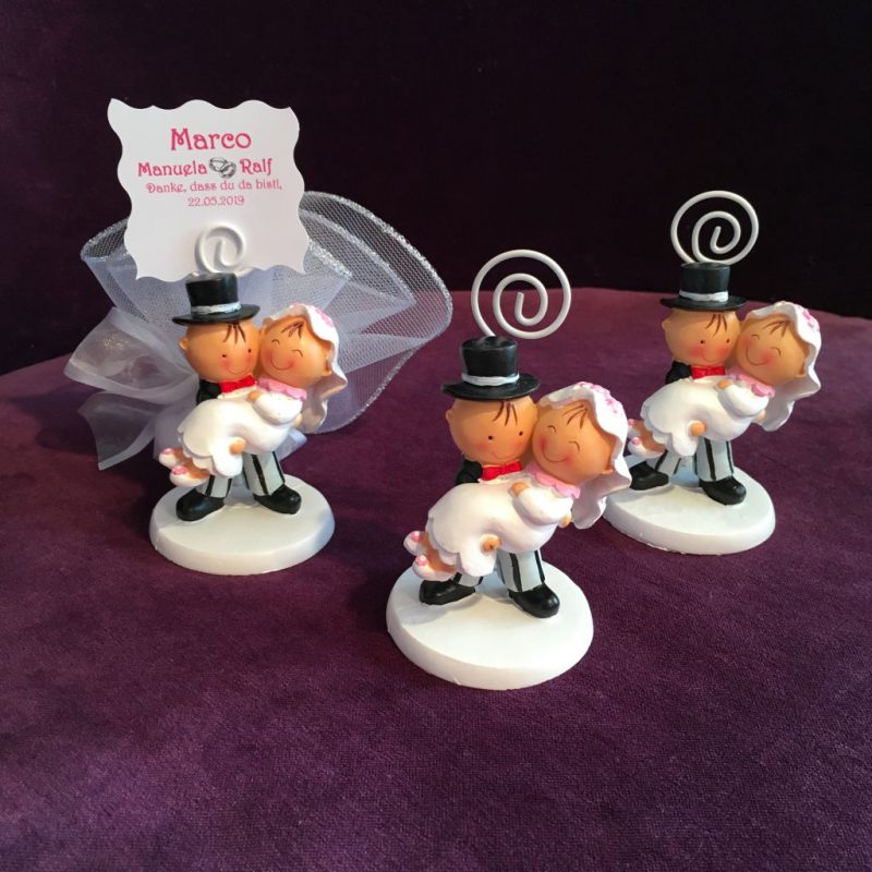 Bonboniere und Tischkarte zur Hochzeit