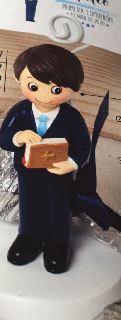Gastgeschenk zur Erstkommunion mit Junge Figur