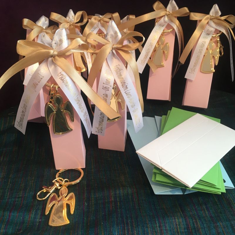 Gastgeschenk zur Kommunion mit Schlüsselanhänger/Cham