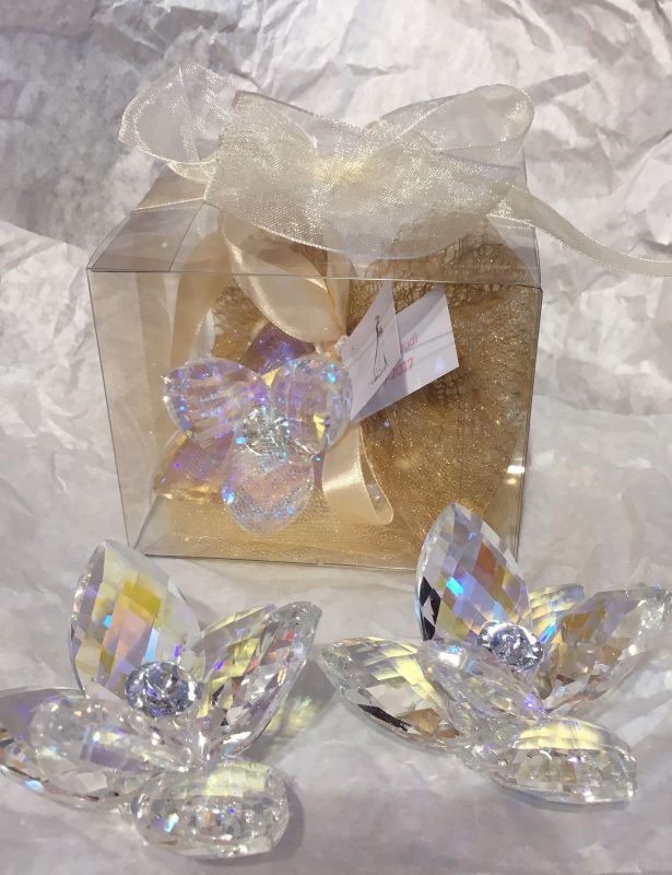 Gastgeschenk zur Hochzeit mit Krystall Seerose